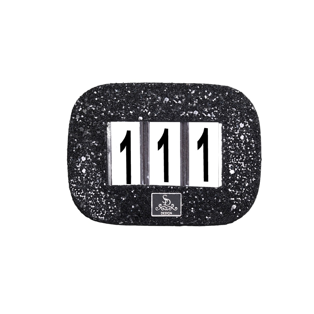 Nummerholder Glitter Black